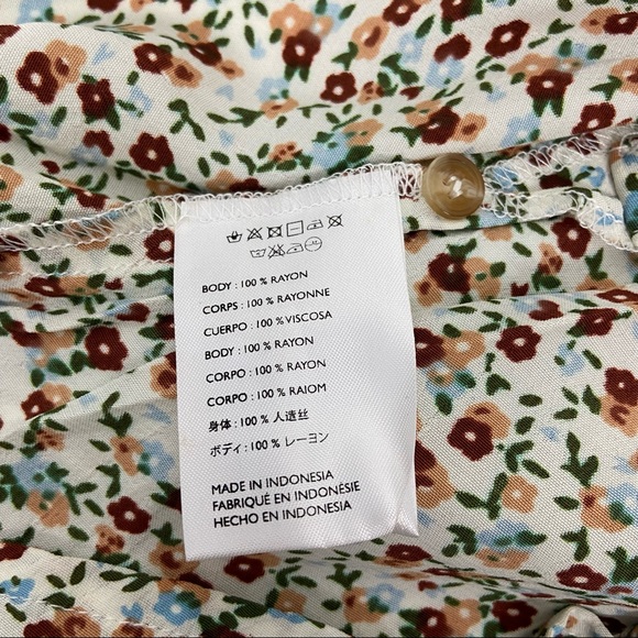 Faithfull The Brand floral Mini Dress size 6 - Picture 8 of 12